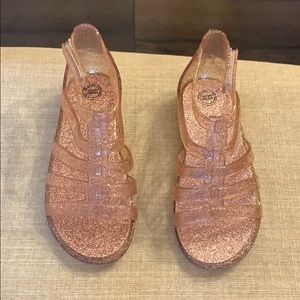 Pink sparkling sandals